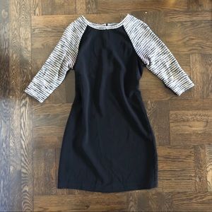 LOFT 3/4 Woven Sleeve Shift Dress